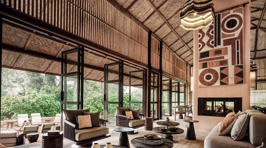 Lounge at Gorilla Forest Lodge